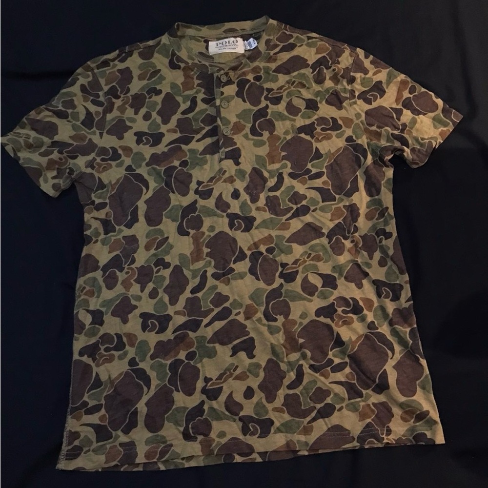 Polo Ralph Lauren Denim & Supply Camo Henley Shirt – Size M
